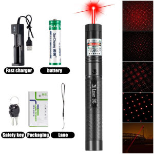 High Power Laser Pointer with Long Distance Strong Beam Green Laser Pointer Pen USB Rechargeable Laser Light Long Range Strong Beam Handheld Laser for Presentation Teaching Office Meeting Outdoor Use