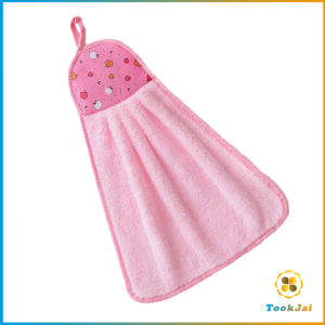 TookJai ผ้าขนหนูขนเช็ดมือ สีสันสดใส่ coral fleece towel