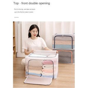 🚚SG Seller🚚Transparent Dust-proof Thickened Foldable Storage Box /wardrobe storage /wardrobe organizer stackable storage box /Large Capacity Clothes Storage Bag with Handles and Sturdy Zipper for Home Bedroom Closet Office - Lazada