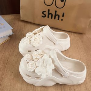 [Free Shipping] E\VA Floral-Patterned New WomenS Clogs 2025 Summer Casual Style With Thickened Soles For Added Comfort And Anti-Slip Features