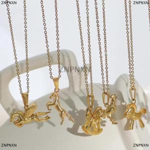 [COD] ZNPNXN Stainless Steel Unicorn Tiger Horse Pendant For DIY Personalized Animal Necklace Bracelet Charms Jewelry Making Accessories