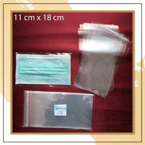 11x18 cm Plastik Opp 18 micron ( Tipis ) isi 100 lembar