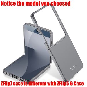 Original Shockproof Ultra Thin PC Case for Samsung Galaxy Z Flip 7 6 8 Flip7 Flip8 Slim Matte Men Women Phone ZFlip7 Flip6 Cover