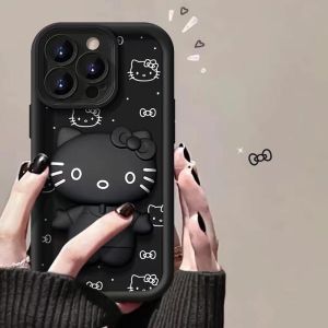 Xiaomi Redmi 14C 13C 12c A1 12 10c 9t Lưu ý 13 12 11S 10 8 9A 9C POCO C65 Mi 14t 12 13 11 Lite 13t hello kitty Gương đứng chủ vỏ điện thoại dễ thương