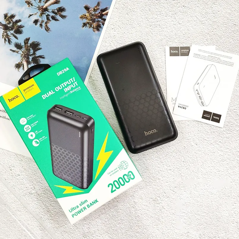 Sạc dự phòng Hoco DB29A dung lượng 20000mAh có 2 cổng ra USB