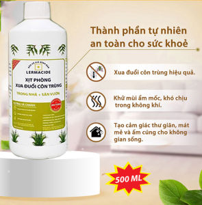 Chai Xịt Đuổi Muỗi Ruồi Nhặng Xanh Côn Trùng LERMACIDE Chính Hãng 530ml - Nguyên Liệu Thảo Mộc Thân Thiện Người Dùng