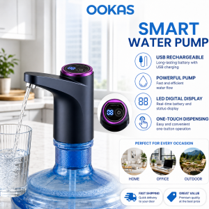 OOKAS Automatic Electric Water Dispenser Pump with 1200mAh Rechargeable Battery Portable Automatic Water Bottle Dispenser Pump USB Rechargeable Water Pump