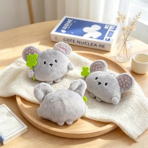 5pcs Cartoon Mouse Plush Keychains Handbags Car Keys Pendant Fluffy Animal Bag Charms Keys Holder Women Men Gifts Accessories