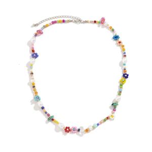 Multipurpose Fashion Bohemian Multicolor Beads and Imitation Pearls Choker Necklace for Women Ladies Daily Use