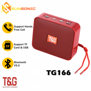 T&G TG166 Mini Portable Bluetooth Speaker Wireless V5.0 500mAh support FM Radio USB TF Card HiFi Sound