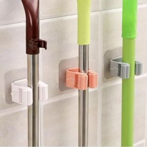 Bộ 2 dụng cụ kẹp cán chổi hít vào tường ( Giao