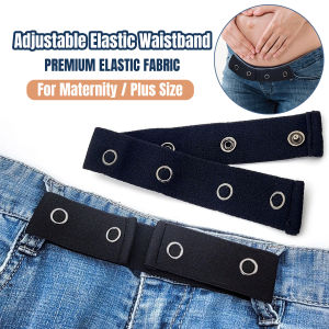 Auzak Waist Adjustable Elastic Band For Maternity / Plus Size Trouser Waist Extension Buckle 1Pcs