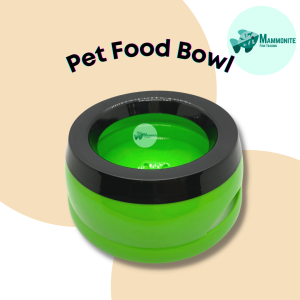 Pet Dog Cat Feeding Bowl Plastic Durable Single Feeder CF-W008 Gray