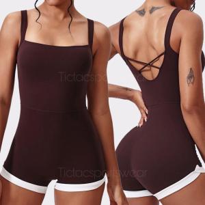 ELINA JUMPSUIT OLAHRAGA With CUP BRA / SETELAN ONE SET GYM FITNESS WANITA