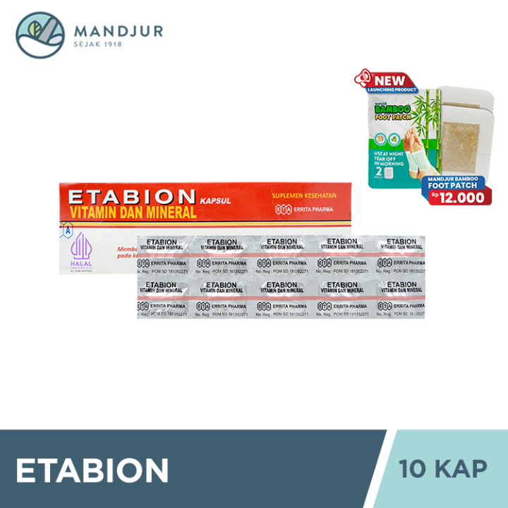 Etabion 10 Kapsul - Suplemen Penambah Darah