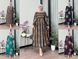 GAMIS MAURA CAP BAHAN RAYON TEBAL GAMIS REMPEL GAMIS BATIK BISA COD