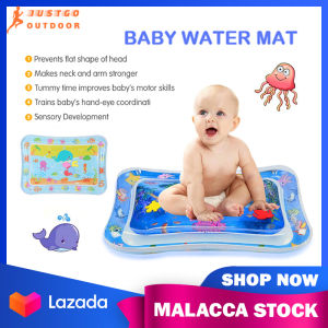 Inflatable Water Pad Baby Slapped Playmat Water Cushion Summer Toys Cartoon Water Fish Ocean Water Mat Cushion Prone Pat Thicken PVC Kusyen Kembung Air | JUSTGO OUTDOOR