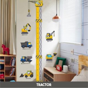 LL Wall Sticker Height Measurement Kids Growth Chart Room Decorative Cute Cartoon Design Carta Ketinggian Budak儿童身高测量