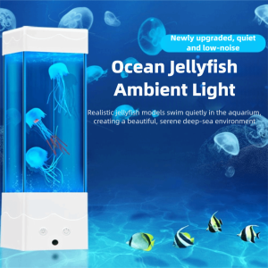 MECOME เปลี่ยนสีได้ โคมไฟแมงกะพรุน LED ชาร์จผ่าน USB 7 สี ไฟกลางคืน สร้างสรรค์ แสงไฟสร้างบรรยากาศ ไฟตั้งโต๊ะ ห้องนอน