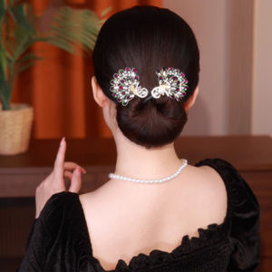 Light Luxury Curlers Elegant Flower Hair Coiler Lazy Twist Clip Cubic Zircon Sparkling Curlers
