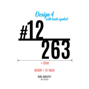 Customised HDB CONDO Unit Number | Pesonalised House Unit Number Signage | Self-Adhesive