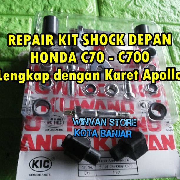 Karet Apolo + Repair Kit shock parkit shok depan C70 C700 Super cup