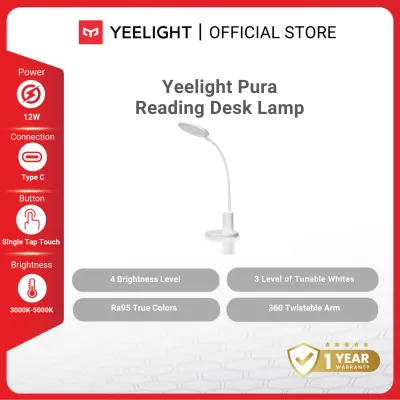 Yeelight Premium Eye-Care Reading Desk Lamp – No Blue Light 360° Flexible Adjustable Design