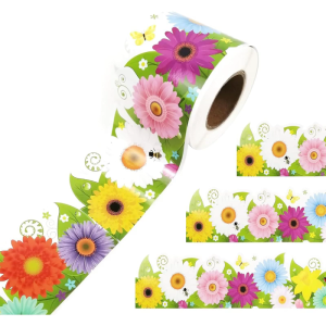 Flower Bulletin Board Border Scalloped Border Sticker Bulletin Border Trimmer Poster Board Decors Bulletin Board Trim