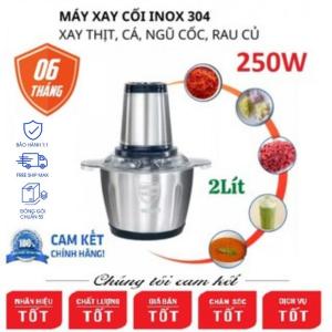 Máy xay thịt máy xay thịt đa năng Máy xay sinh tố cầm tay Cối xay thịt INOX 304 máy xay thịt bằng 4 lưỡi dao bằng thép không rỉ dung tích 2L công suất 250W nhiều chế độ xay chống vỡ bền bỉ máy xay rau củ cá Tỏi Ớt... Đa Năng
