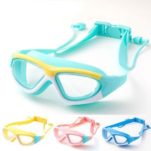 PENGA Surfing Kids Girls Silicone UV Protection Wide Vision Earplug Waterproof Swimming Gear Underwater Swim Swimming Glasses Swim Eyewear