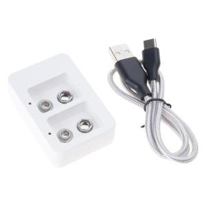 High Efficiency USB Charging Hubs for 9V NiMH Batteries Charging Adapters with Individual Slots
