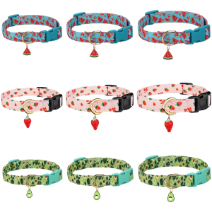 Soft Polyester Dog Collar With Colorful Pattern Secure Quick Release Buckles Pet Collar For Daily Walking Running