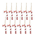 【lower Price】24Pcs Christmas Candy Cane Ornaments, Xmas Acrylic Candy Canes, Christmas Tree Hanging Pendant, New Year Christmas Party Decoration. 