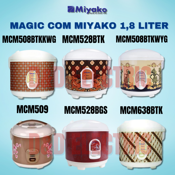 MAGIC COM PENANAK NASI MIYAKO RICE COOKER UKURAN (6L 2,2L 1,8L 1,2L 1L 0,6L) 3IN1 MERK MIYAKO