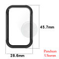 Hard Case Layar Redmi Band 2 Case + Tempered Glass Xiaomi Redmi Smart Band 2 / Amazfit Band 7 Hematacc. 