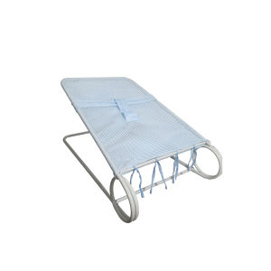 BEBECOM Dismantle-able Baby Bouncer Large Epoxy - Gentle Bouncing Motion, Elevated Position, Compact and Easy to Store, Removable and Washable Net with Harness, Suitable for Babies up to 12KG, Blue or Pink Bouncer Net Included