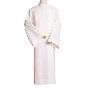 White Alb Clergy Church Backing Vestments Priest Long Robe Stand Collar Priests Vestment Priests Outfit - Lazada