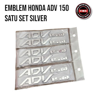 Emblem ADV 150 Emblem Tulisan ADV 150 Timbul Emblem Stiker Logo ADV 150 Set Silver