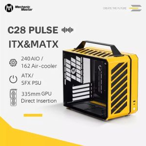 Mechanic Master C28 PULSE ITX/MATX Motherboard/Full Tower/240mmWater-Cooled Aluminum Computer Case With Tempered Glass