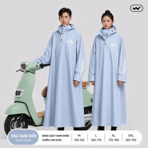 [SALE 25.8] Áo Mưa Bít Kín Không Xẻ Tà An Toàn Che Chắn Hiệu Quả Chống Thấm Nước Áo Mưa Đơn Dày Dặn Che Phủ Toàn Thân
