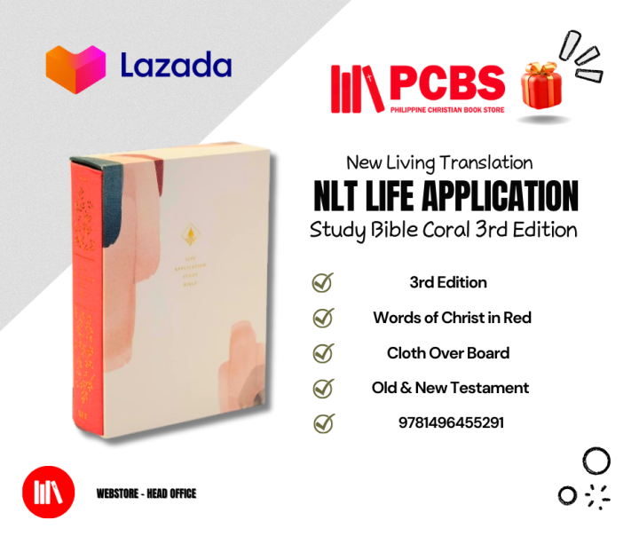 PCBS NLT Life Application Study Bible 3rd Edition Coral (RED LETTER ...