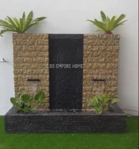 Feng Shui W05-B Fiberglass 6x3x5 Wall Water Pond Kolam Air Garden Water Feature 风水流水喷泉瀑布池 Koi Fish Outdoor Waterfall D