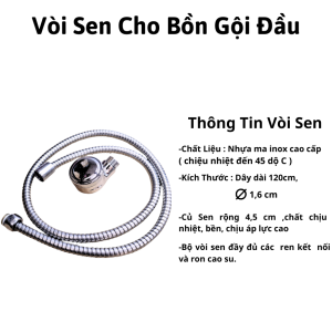Vòi Sen Cho Bồn Gội Đầu  phù hợp với mọi loại bồn  dây dài 1m2.