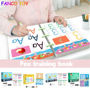 Magic Starter Writing Books with Pattern Magical Tracing Workbook Reusable Calligraphy Copybook Practice Drawing Book Toddler Learning Activities BOOK Set for Kids