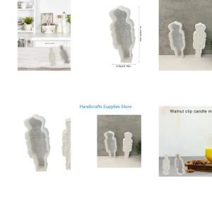 Kirilgu Silicone Molds for Candle Soap Christmas Present Plaster Decoration 3M8Q4