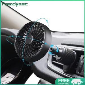COD [Free Shipping] USB Powered Portable Fan Vent Clip Car Cooling Fan 3 Speeds Quiet Brushless Motor 360 Rotatable for Vehicle SUV Truck Van RV