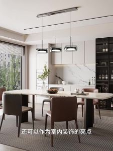 Smoke grey LED Dining Table Pendant lights Modern Bar Restaurant Hanging Lamp LED Dimmable ChandelierFast shipping