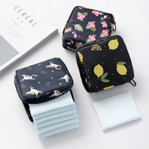 Houseeker Waterproof Tampon Storage Bag Sanitary Pad Pouches Portable Key Earphone Data Cables Organizer