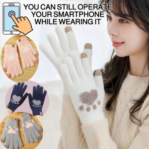 Warm Glove Cover Multifunction Windproof Warm Sleeves Soft Touch Cat Element Protect Against the Cold