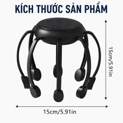 Máy Massage Đầu Thông Minh 8 Chân | Máy Massage Da Đầu 360 Độ Giảm Đau Đầu Stress